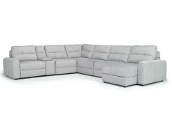 Mor Furniture Bryce 7 Piece Power Sectional In Savannah Coin