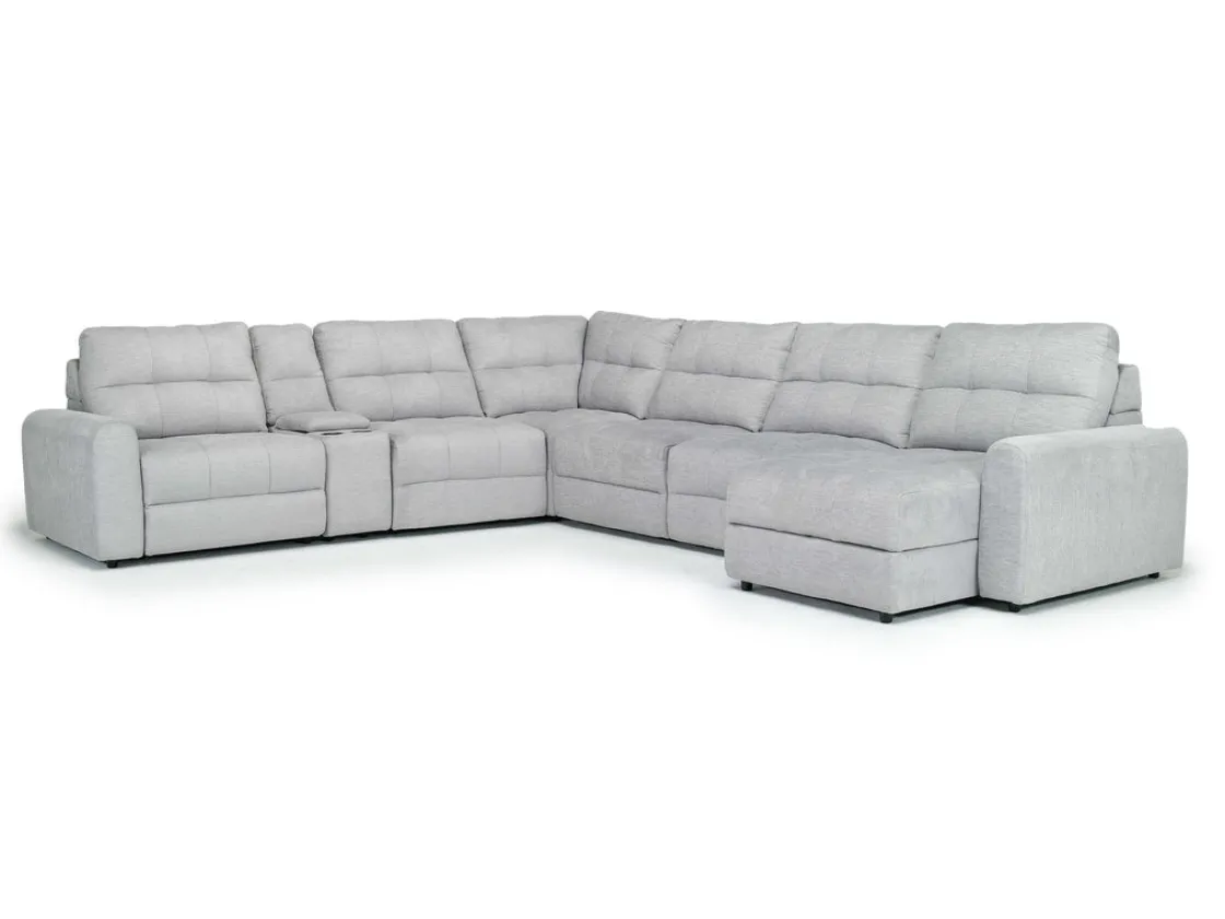 Mor Furniture Bryce 7 Piece Power Sectional In Savannah Coin