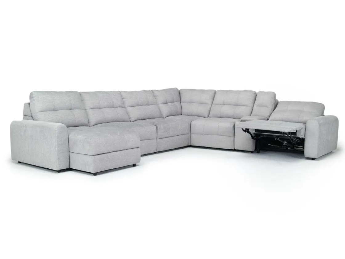 Mor Furniture Bryce 7 Piece Power Sectional In Savannah Coin
