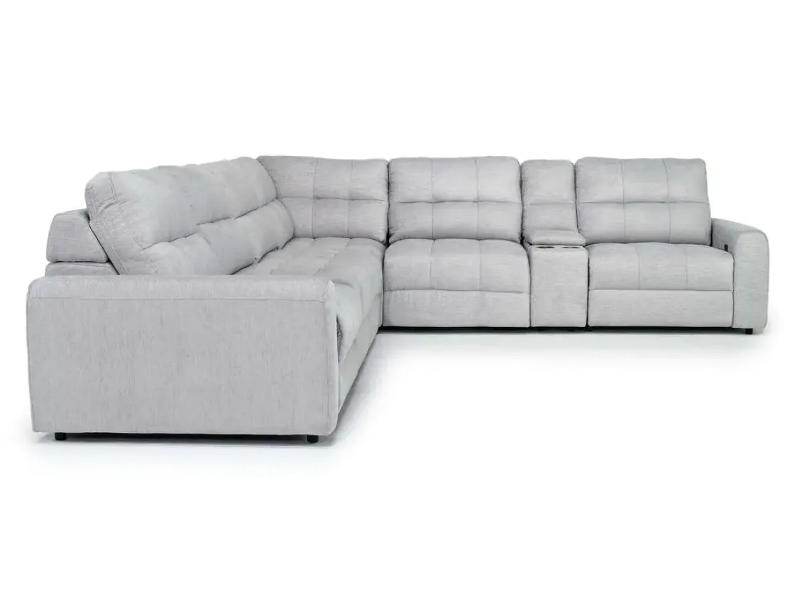 Mor Furniture Bryce 7 Piece Power Sectional In Savannah Coin