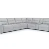 Mor Furniture Bryce 7 Piece Power Sliding Sectional W/ Power Armless Slider In Savannah Coin