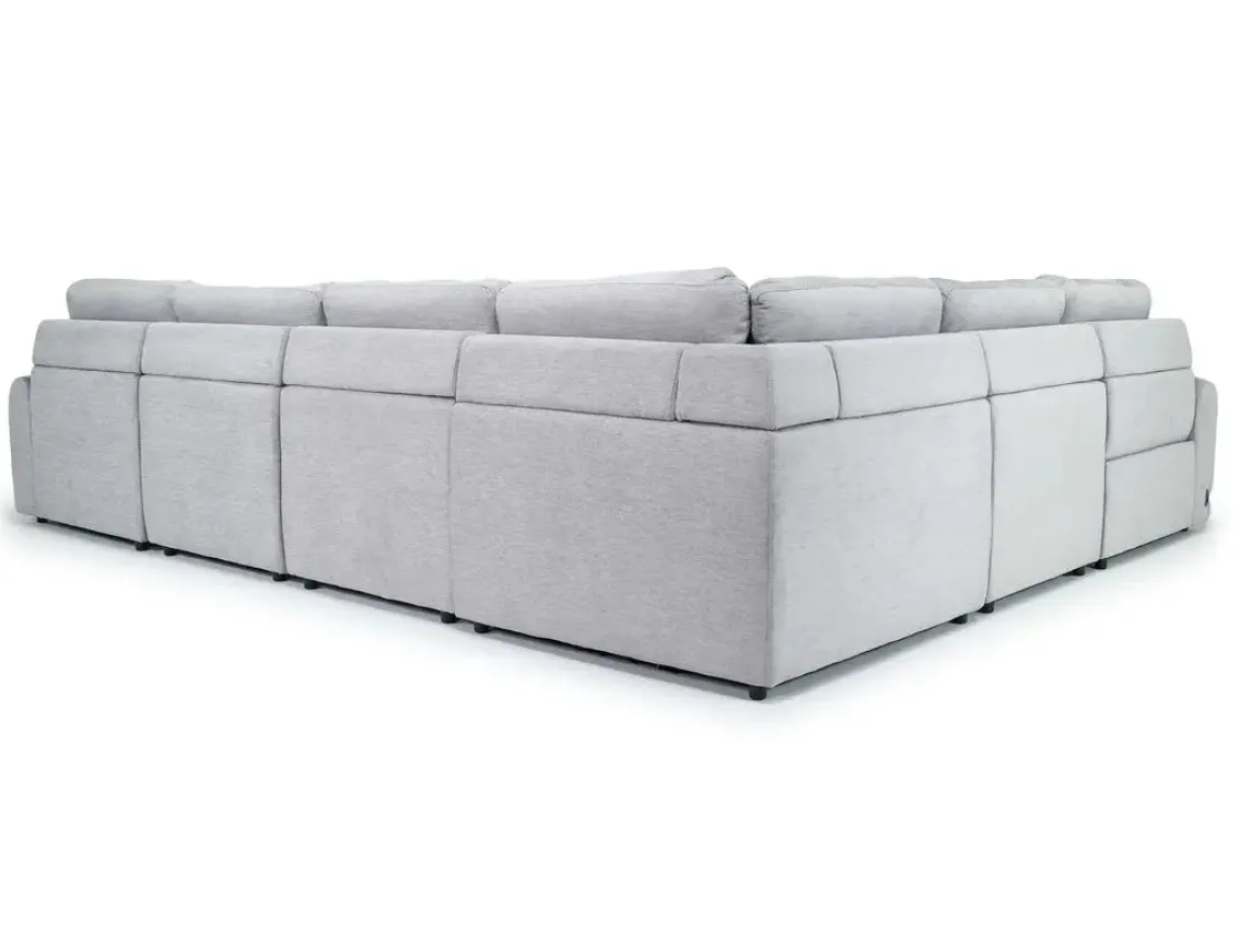 Mor Furniture Bryce 6 Piece Power Sliding Sectional W/ Power Armless Slider In Savannah Coin