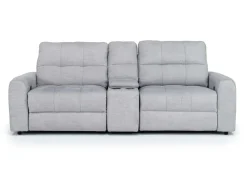 Mor Furniture Bryce Power Console Loveseat In Savannah Coin