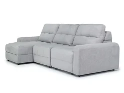 Mor Furniture Bryce Power Slider Sofa Storage Chaise In Savannah Coin, Left Facing
