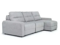 Mor Furniture Bryce Power Slider Sofa Storage Chaise In Savannah Coin, Left Facing