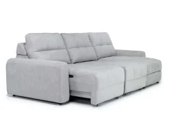 Mor Furniture Bryce Power Slider Sofa Storage Chaise In Savannah Coin, Left Facing