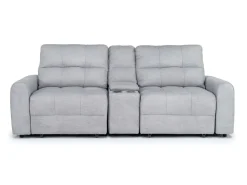 Mor Furniture Bryce Power Sliding Console Loveseat In Savannah Coin