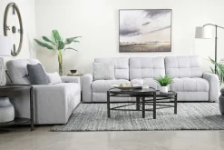 Mor Furniture Bryce Power Sliding Sofa In Savannah Coin