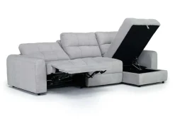 Mor Furniture Bryce Power Sofa Storage Chaise In Savannah Coin, Left Facing