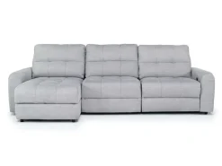 Mor Furniture Bryce Power Sofa Storage Chaise In Savannah Coin, Left Facing
