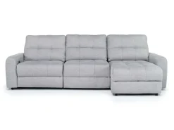 Mor Furniture Bryce Power Sofa Storage Chaise In Savannah Coin, Left Facing