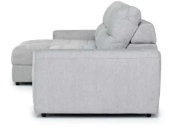 Mor Furniture Bryce Power Sofa Storage Chaise In Savannah Coin, Left Facing