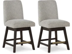 Mor Furniture Burkhaus Counter Height Dining Table & 4 Stools In Biege/Dark Brown
