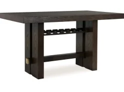 Mor Furniture Burkhaus Counter Height Dining Table In Dark Brown