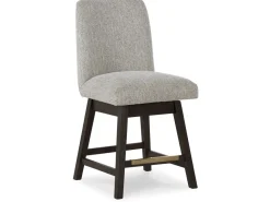 Mor Furniture Burkhaus Counter Height Dining Table & 6 Stools In Beige/Dark Brown