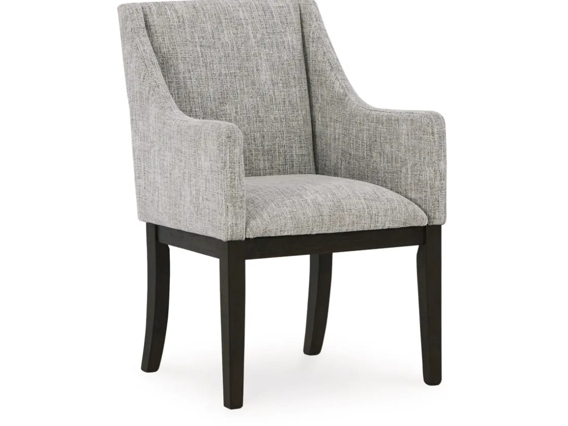 Mor Furniture Burkhaus Extendable Dining Table, 6 Chairs & 2 Arm Chairs In Biege/Dark Brown
