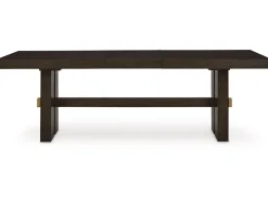Mor Furniture Burkhaus Extendable Dining Table & 4 Chairs In Biege/Dark Brown