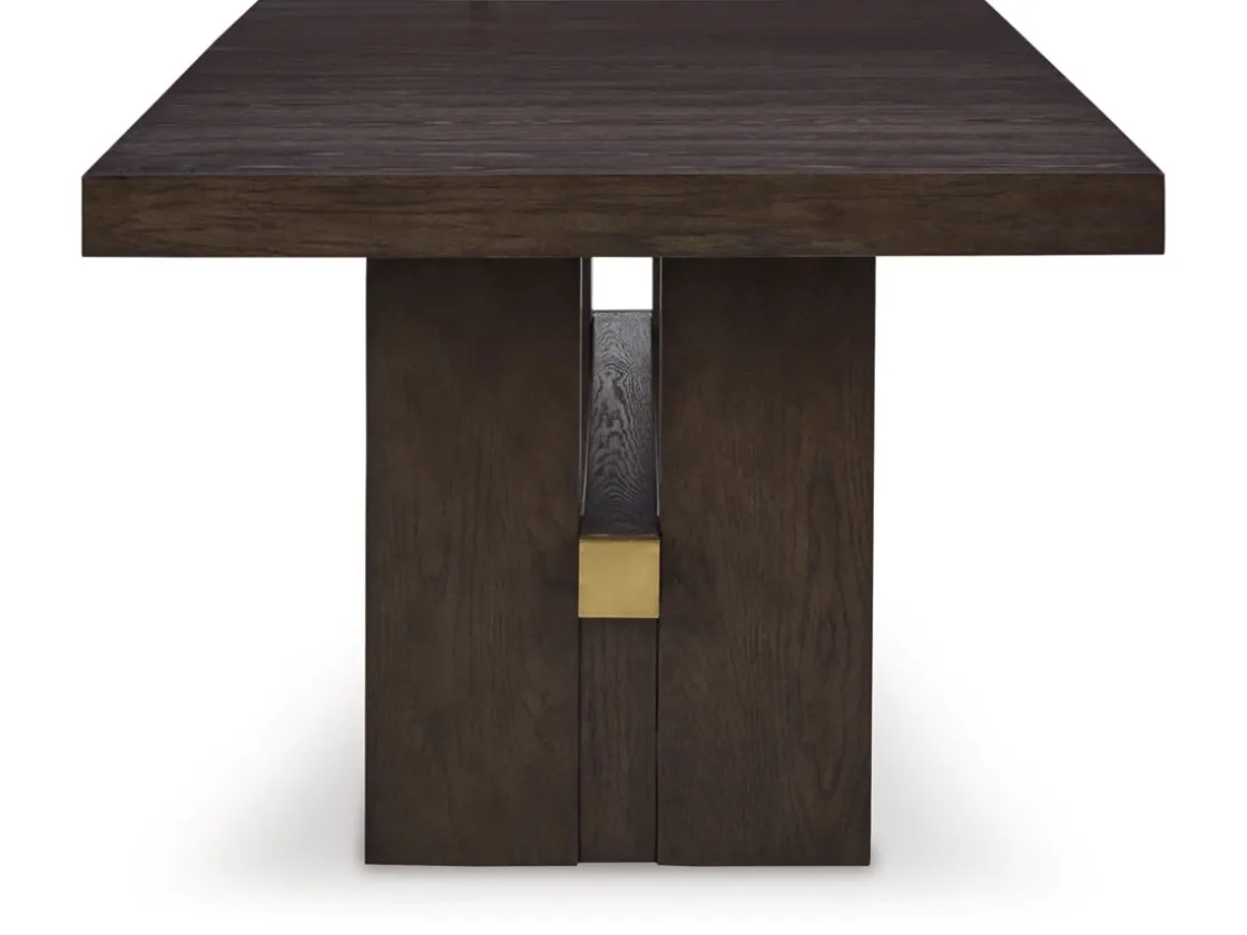 Mor Furniture Burkhaus Extendable Dining Table & 4 Chairs In Biege/Dark Brown