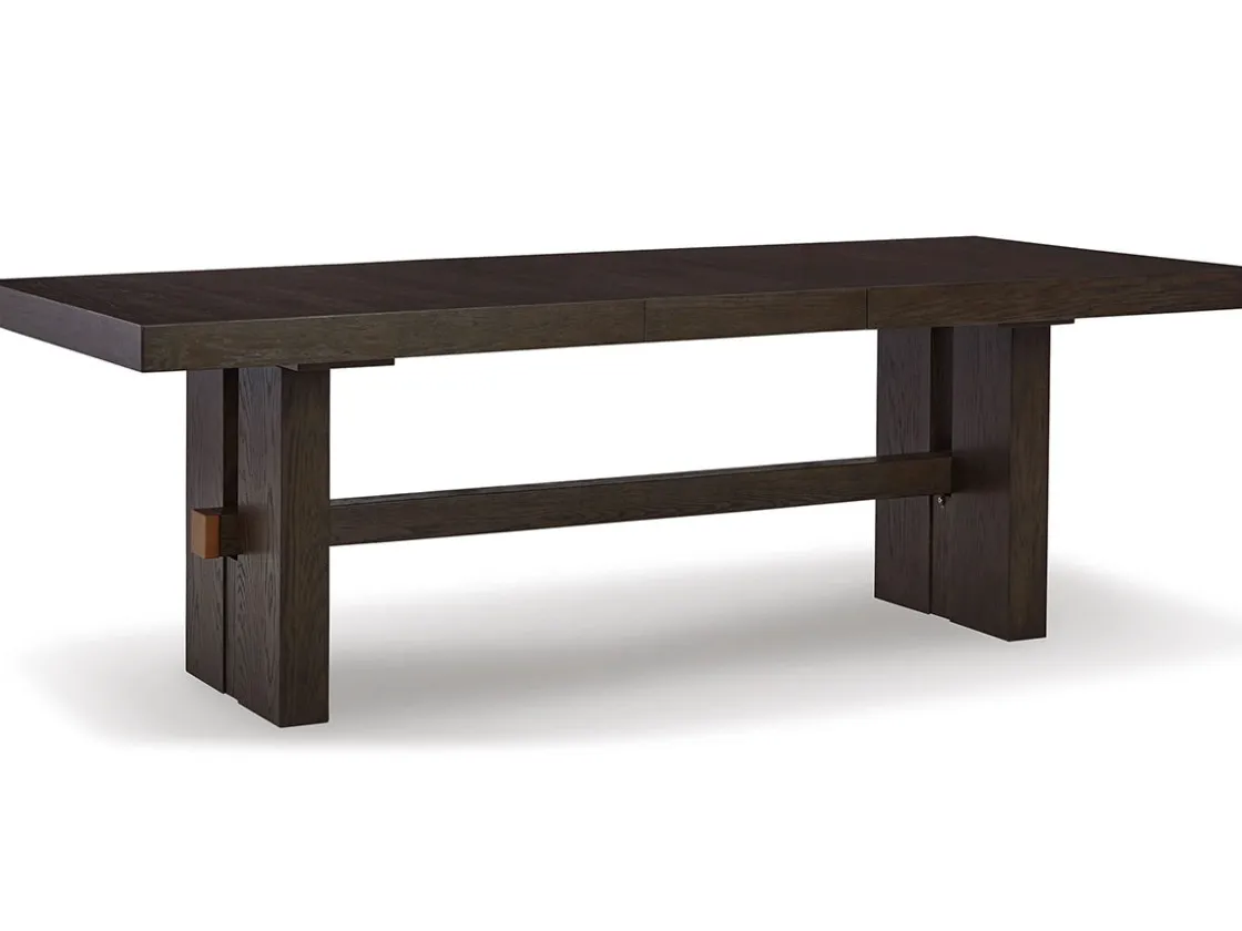 Mor Furniture Burkhaus Extendable Dining Table In Dark Brown
