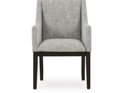 Mor Furniture Burkhaus Upholstered Arm Chair In Beige/Dark Brown