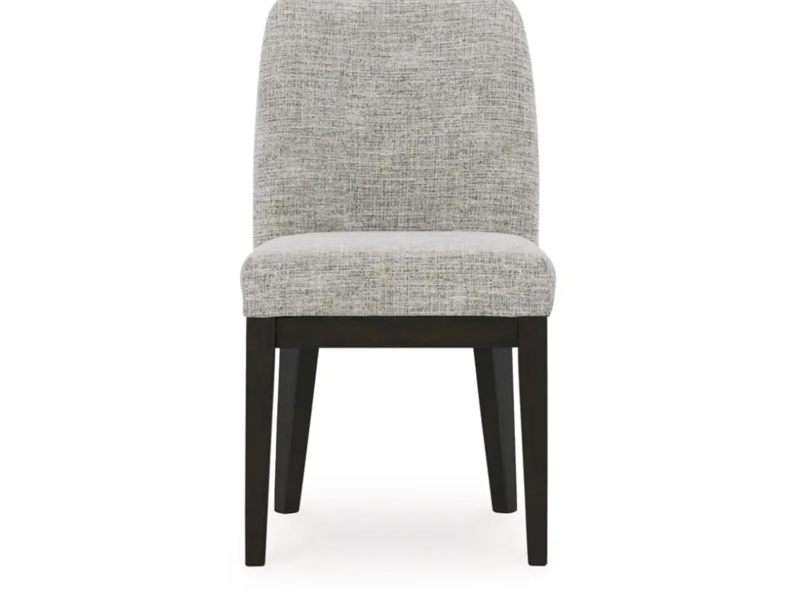 Mor Furniture Burkhaus Upholstered Side Chair In Beige/Dark Brown