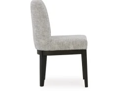 Mor Furniture Burkhaus Upholstered Side Chair In Beige/Dark Brown