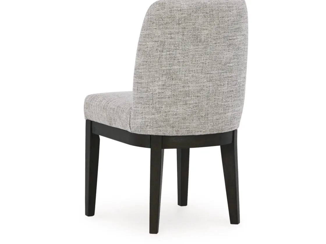 Mor Furniture Burkhaus Upholstered Side Chair In Beige/Dark Brown