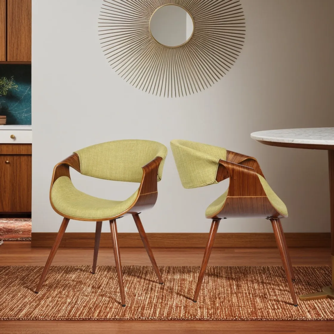 Mor Furniture Butterfly Side Chair In Green
