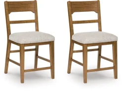 Mor Furniture Cabalynn Counter Height Dining Table & 4 Stools In Light Brown