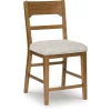 Mor Furniture Cabalynn Counter Height Stool In Oatmeal/Light Brown