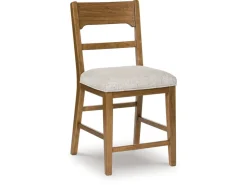 Mor Furniture Cabalynn Counter Height Stool In Oatmeal/Light Brown