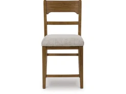 Mor Furniture Cabalynn Counter Height Stool In Oatmeal/Light Brown