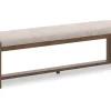 Mor Furniture Cabalynn Dining Bench In Oatmeal/Light Brown
