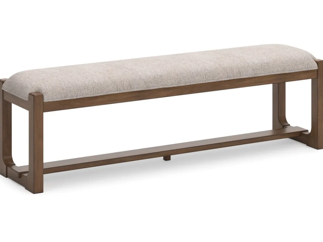 Mor Furniture Cabalynn Extendable Dining Table, 4 Chairs & Bench In Light Brown