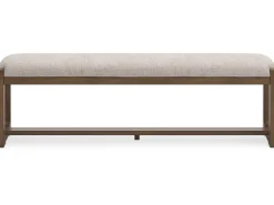 Mor Furniture Cabalynn Extendable Dining Table, 4 Chairs & Bench In Light Brown