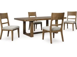 Mor Furniture Cabalynn Extendable Dining Table & 4 Chairs In Light Brown