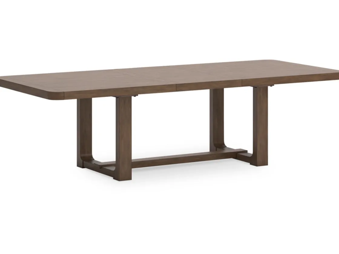 Mor Furniture Cabalynn Extendable Dining Table & 8 Chairs In Light Brown