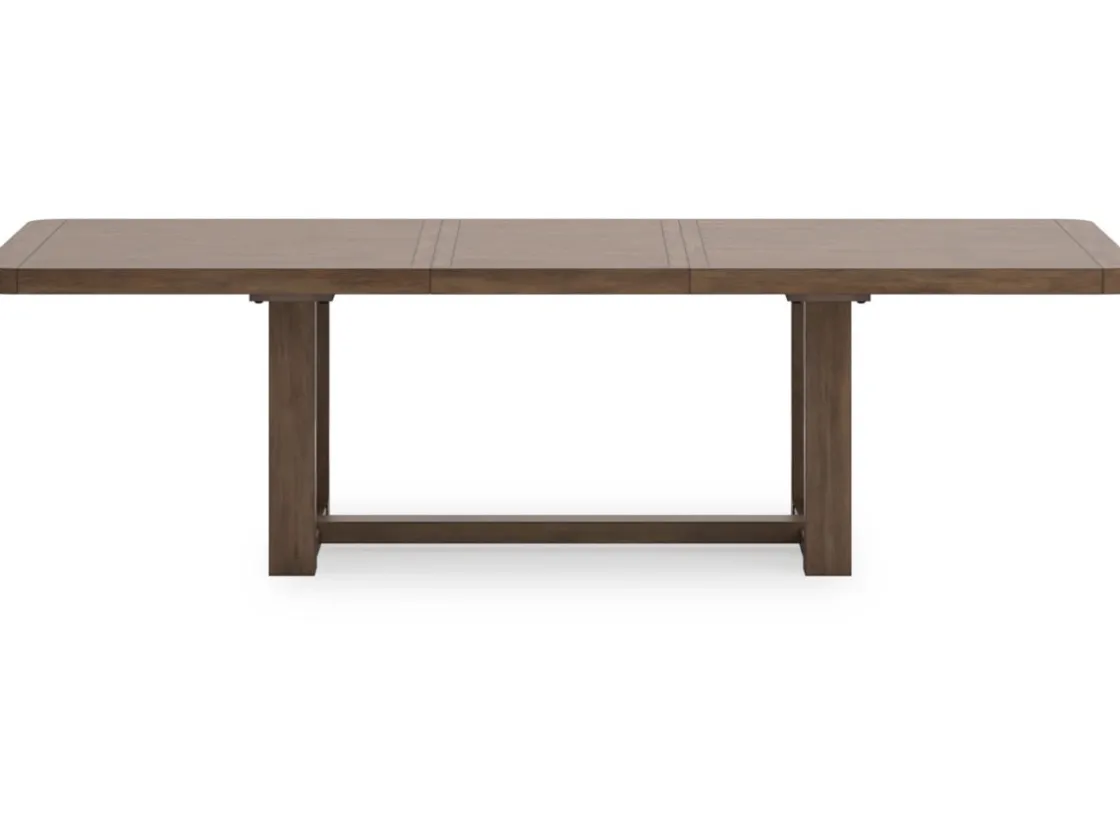 Mor Furniture Cabalynn Extendable Dining Table & 8 Chairs In Light Brown