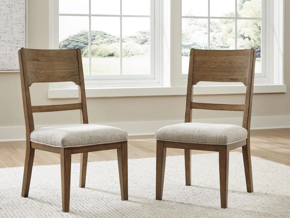 Mor Furniture Cabalynn Side Chair In Oatmeal/Light Brown