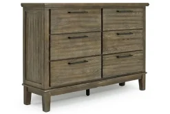 Mor Furniture Cagney Upholstered Panel Bed W/ Storage, Dresser, Mirror & Nightstand In Gray, Queen