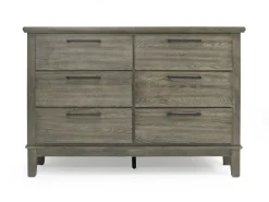Mor Furniture Cagney Upholstered Panel Bed W/ Storage, Dresser, Mirror & Nightstand In Gray, Queen