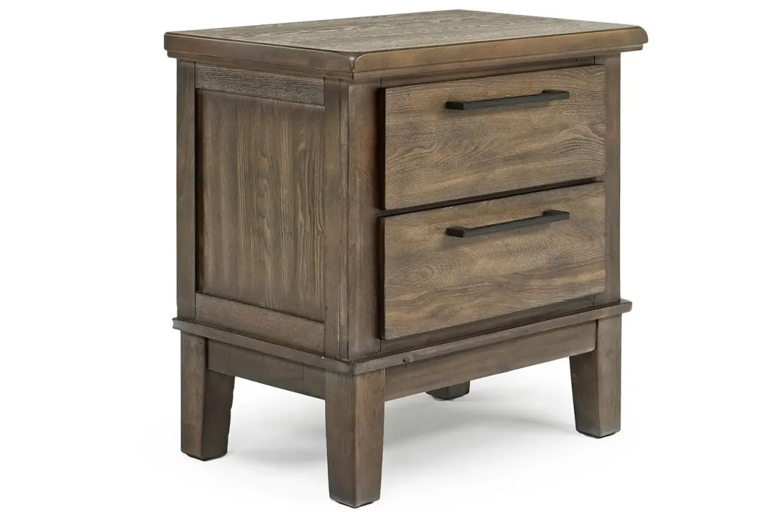 Mor Furniture Cagney Upholstered Panel Bed W/ Storage, Dresser, Mirror & Nightstand In Gray, Queen