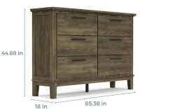 Mor Furniture Cagney Upholstered Panel Bed W/ Storage, Dresser, Mirror & Nightstand In Gray, Queen