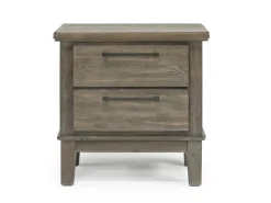 Mor Furniture Cagney Upholstered Panel Bed W/ Storage, Dresser, Mirror & Nightstand In Gray, Queen