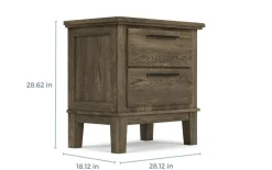 Mor Furniture Cagney Upholstered Panel Bed W/ Storage, Dresser, Mirror & Nightstand In Gray, Queen