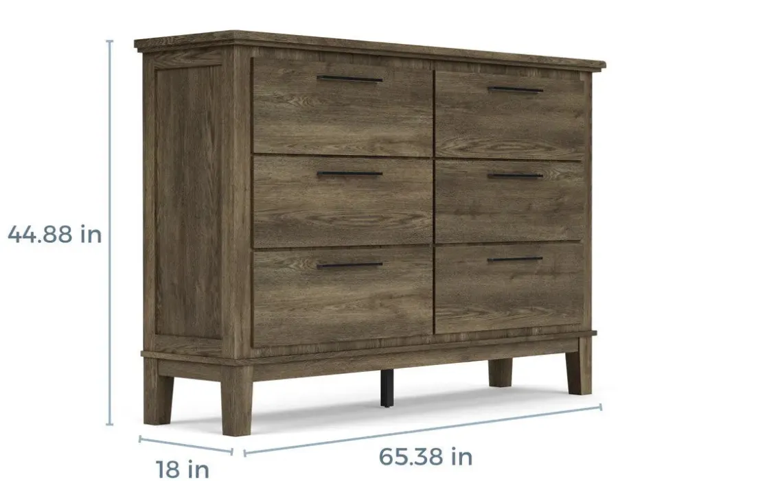 Mor Furniture Cagney Upholstered Panel Bed W/ Storage, Dresser, Mirror & Nightstand In Gray, Queen