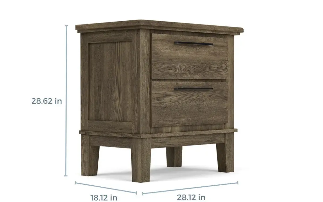 Mor Furniture Cagney Upholstered Panel Bed W/ Storage, Dresser, Mirror & Nightstand In Gray, Queen