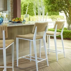 Mor Furniture Calbas Outdoor Counter Height Stool In White