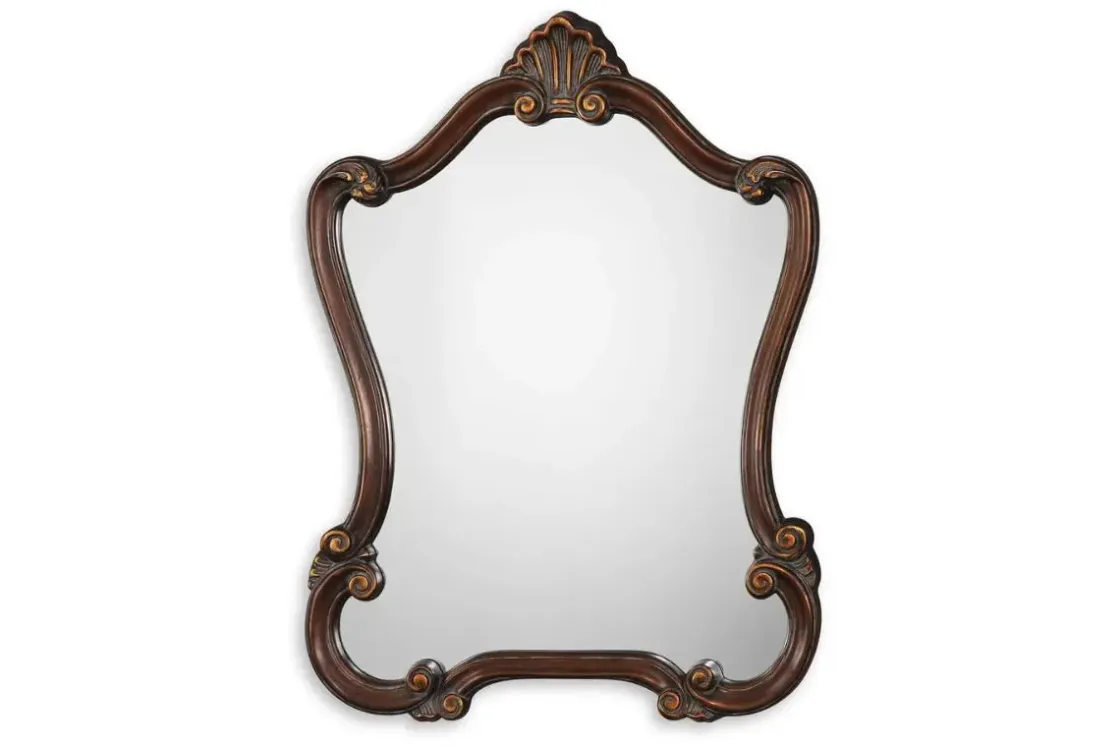 Mor Furniture Calla Accent Mirror In Brown