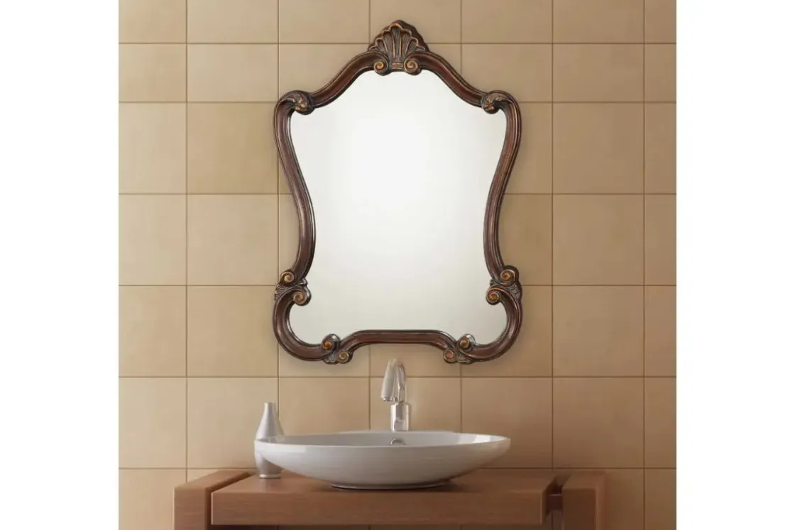 Mor Furniture Calla Accent Mirror In Brown